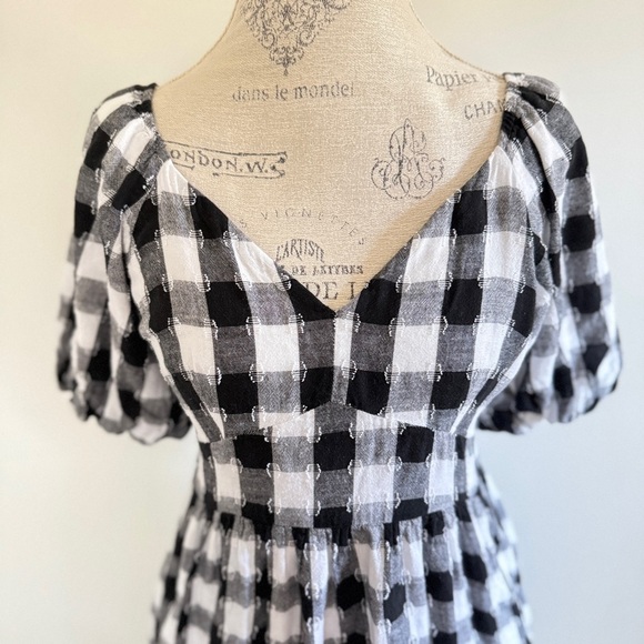 Cato Black and White Checkered Mini Dress - Picture 3 of 10